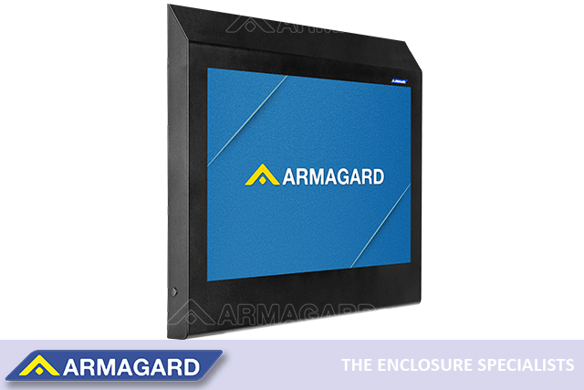 Armagard's TV enclosure for behavioural health with anti-ligature top