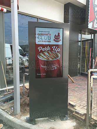 digital drive thru menu enclosure kfc