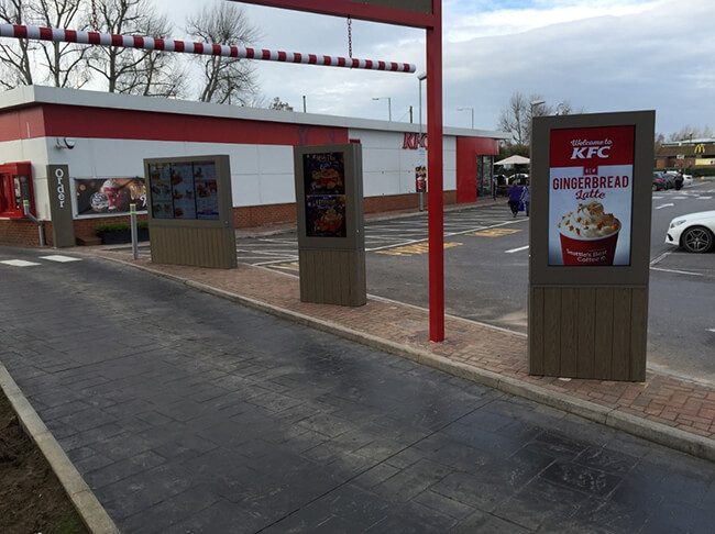 Drive thru menu board outdoor ready