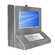 Right-facing view of the 316 stainless-steel ATEX PC workstation