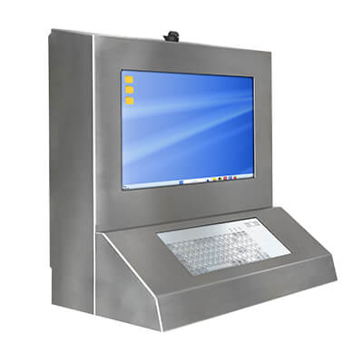 Right-facing view of the ATEX PC workstation