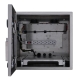 Open, front facing desktop thermal printer cabinet