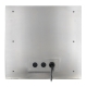 Rear facing desktop thermal printer cabinet