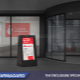 View the Digital A-frame in-situ outside a bank