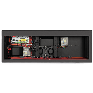 Front view of the DynaScan DS371BT4 outdoor bar-type display enclosure