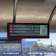 DynaScan DS371BT4 outdoor bar-type display enclosure at a ski resort bus station