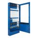 Right-facing view of the Greggs outdoor digital menu display with open door