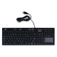 Front view of the hygienic PC keyboard
