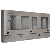 Armagard industrial dual monitor PC cabinet IP65