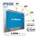 Industrial IP69K display ingress protection test