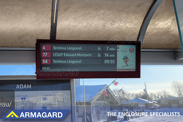 DynaScan DS371BT4 outdoor train station digital signage from Armagard