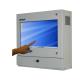 Industrial IP54 rugged touch display enclosure front-left view
