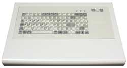 Powder coated keyboard with integrated touch-pad mouse