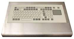 Stainless steel keyboard with integrated touch-pad mouse