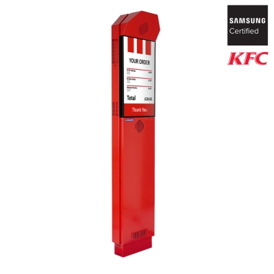 KFC drive thru kiosk system with Samsung OHB display