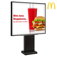 Dual-screen McDonald's outdoor digital menu board