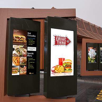 Digital menu board manufacturer enclosure for a leading QSR chain