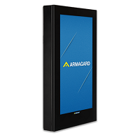 An Armagard outdoor digital departure display for transport hubs