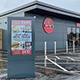 A 55" Grey Monolith Totem Outdoor Digital Menu Boards for Bayne's Drive-Through