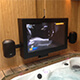 A home jacuzzi equipped with a waterproof TV case
