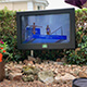 Outdoor TV enclosure on stand