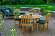 garden furniture set in a lovely garden