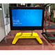 Outdoor weatherproof TV box on stand