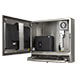 Open PC enclosure system with monitor, PC, keyboard and mouse