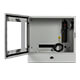 Industrial computer workstation front view with open door