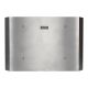 Closed, rear-facing food manufacturing digital signage cabinet
