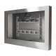 Closed, right-facing food manufacturing digital signage cabinet