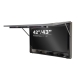 Open, left-facing 42" manufacturing information display with Hisense 43E6NT installed