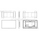 Samsung OH46F and OH55F Mount, Schematic view of the brackets