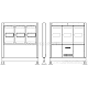 Samsung OH46F Totem, schematic front view of unit