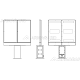 Samsung Outdoor Display, schematic view of dual unit from the front