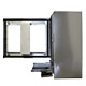 Waterproof Industrial computer enclosure side view with open door and keyboard tray | SENC-400