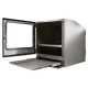 Open, right facing stainless steel PC enclosure