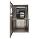 Stainless steel printer enclosure with Zebra ZT411 printer installed