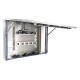 Open, left facing stainless steel IP69K monitor