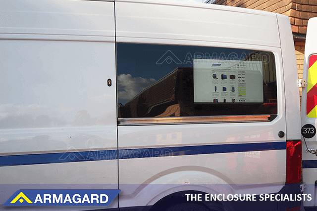 Armagard van-side LED display 24" enclosure for effective digital advertising