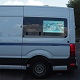 Armagard 24" demo van digital display in a van rear window