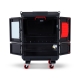 Open, front view of an empty waterproof BIM station