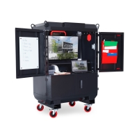 Open view of the waterproof BIM station and compact site office