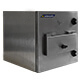 Left-side view of the Zebra ZD421 waterproof barcode printer enclosure for germ-free industries