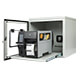 Zebra ZT600 dust free printer cabinet with printer on a slide-out shelf