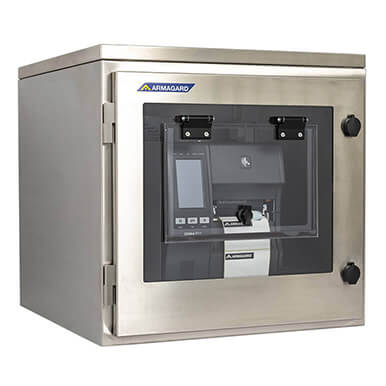 Zebra ZT620 cleanroom printer enclosure made from 316 stainless-steel