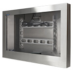 Armagard’s QAD Redzone manufacturing software TV case for hygienic environments