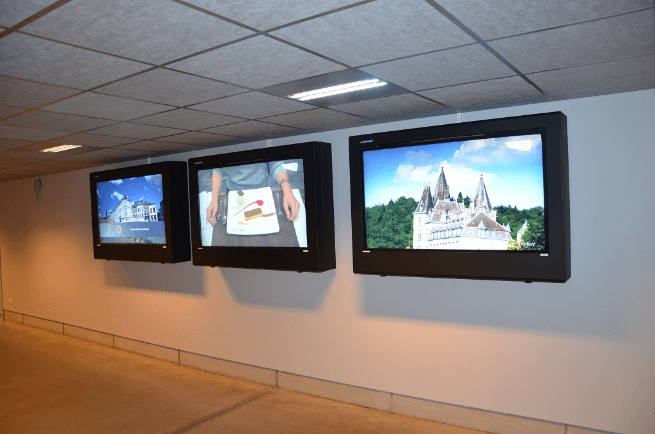 LCD enclosure indoors