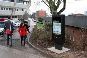 Digital signage in education - University totem