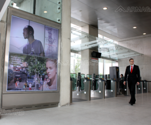 Cable cart outdoor digital signage